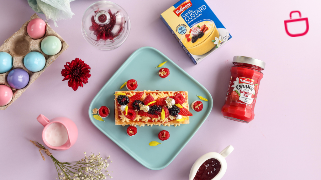 Strawberry and vanilla slice-feature